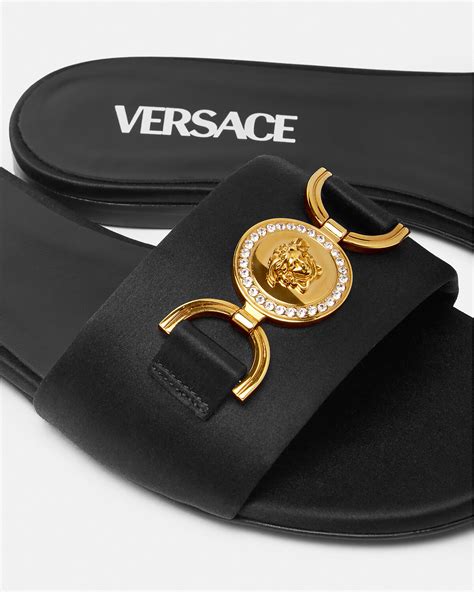 sandalias versace medusa|Versace Medusa flats sandals women.